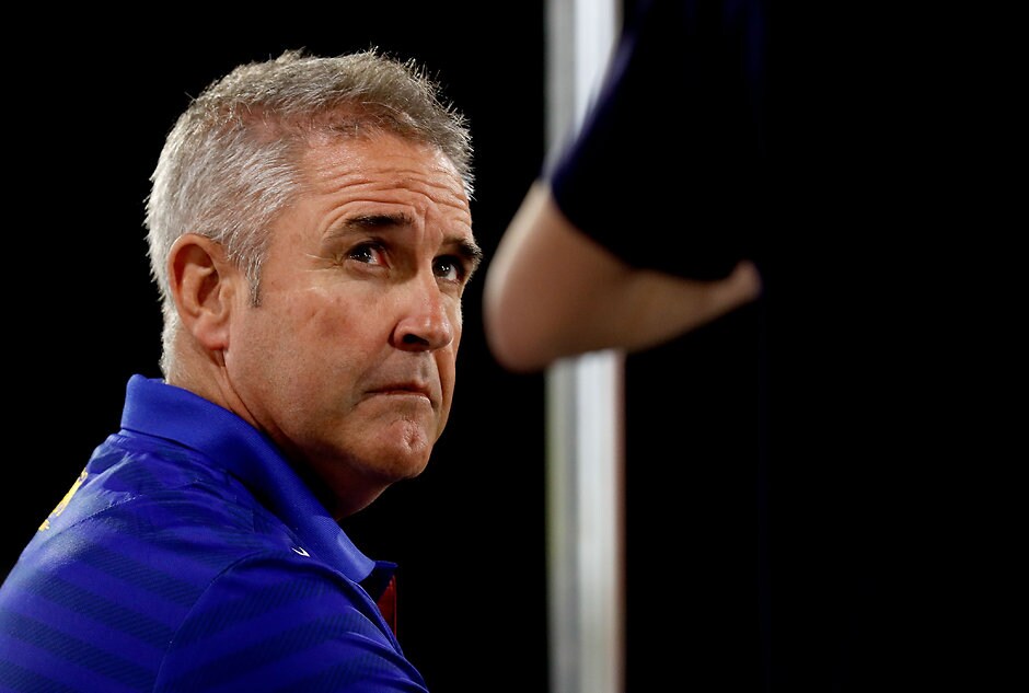 AFL 2016 Media - NAB AFL Draft SYDNEY, AUSTRALIA - NOVEMBER 25: Chris Fagen, Senior Coach of the Brisbane Lions during the 2016 NAB AFL Draft at the Hordern Pavilion on November 25, 2016 in Sydney, Australia. (Photo by Michael Willson/Pool Photo/AFL Media) (Editors Note: This image is free for editorial use only)